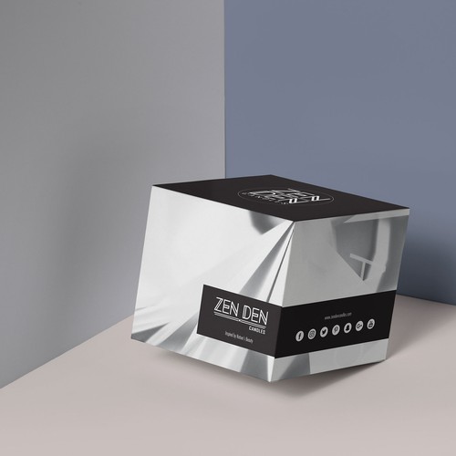 Candle packaging with the title 'Candle box packaging'