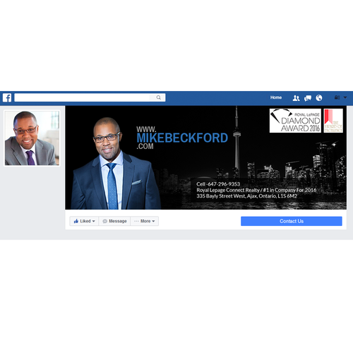 Toronto design with the title 'New Facebook Business Page'
