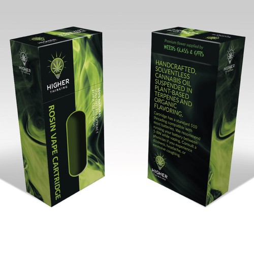 Mockup packaging with the title 'Green Vapor'
