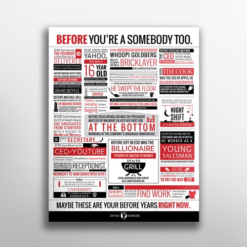 Motivational design with the title 'Bold typographic poster'
