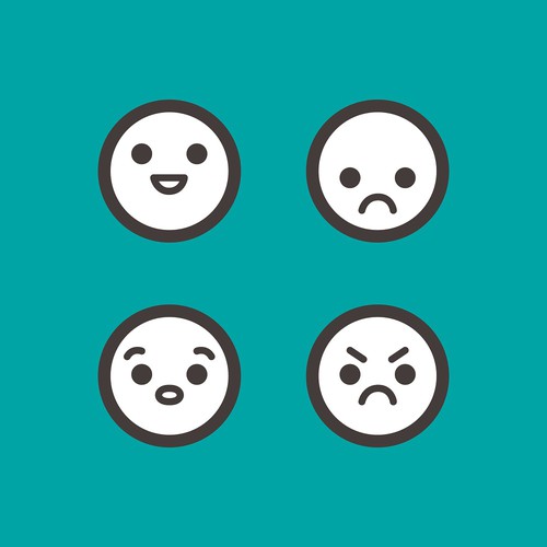 Emoticon design with the title 'Emoticon set'