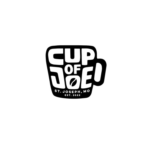 Cup logo with the title 'Custom Logo for Cup of Joe St. Joseph, Missouri'