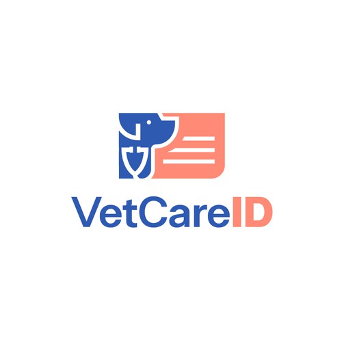 Pet care logo with the title 'VetCareID'