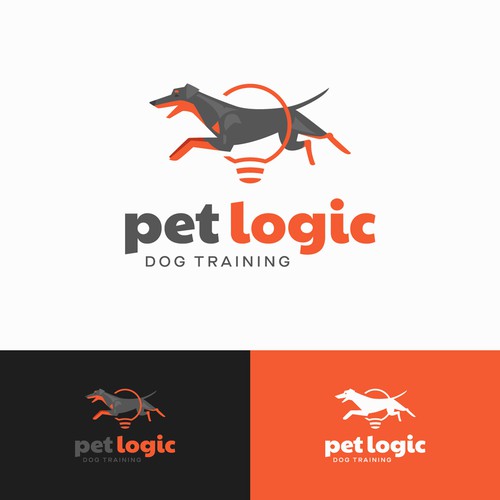 Dog training logo with the title 'Pet Logic'