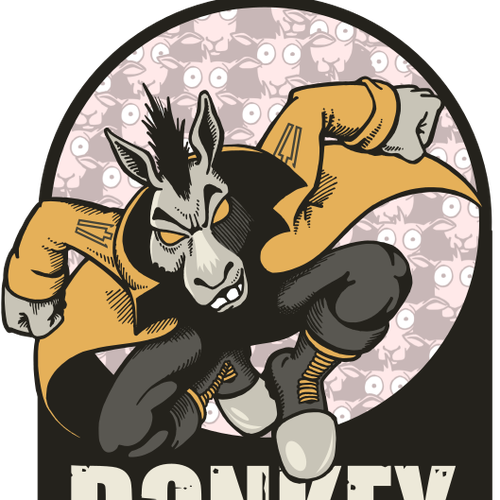 Comics design with the title 'Donkey Jack Superhero'