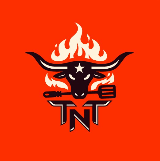 Hot logo with the title 'TNT logo design'