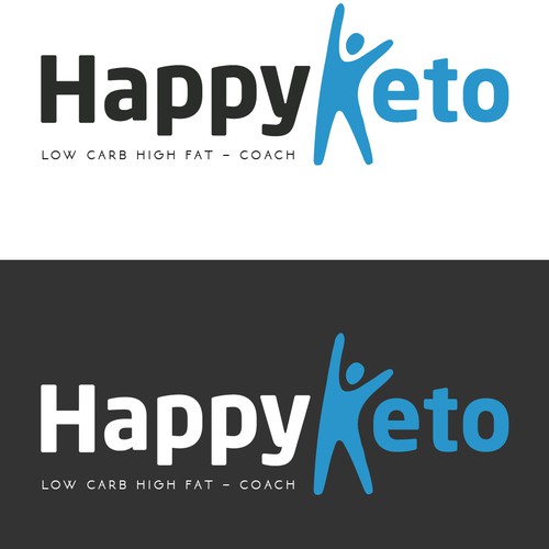 Diet logo with the title 'Happy keto logo '