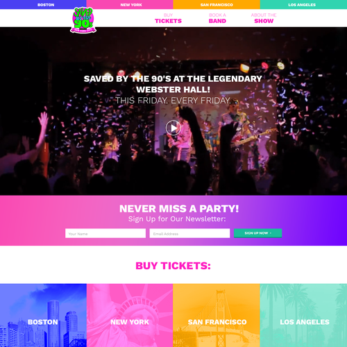 Party websites on sale