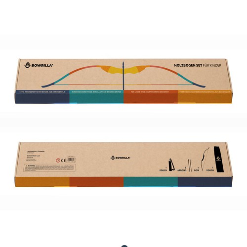 Bow design with the title 'Fun Simple Pakcaging in a Natural Cardboard Box'