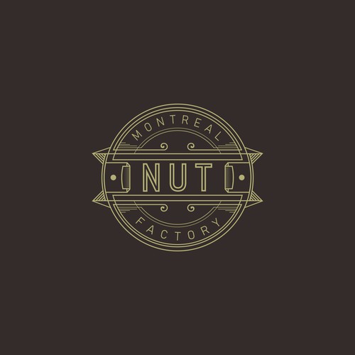 Art Deco brand with the title 'montreal nut factory'