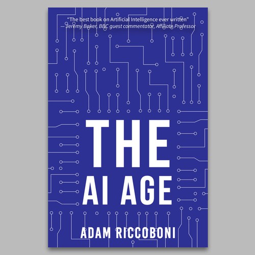 Futuristic book cover with the title 'The Ai Age'