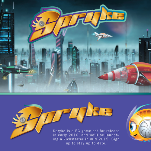 Sci-fi logo with the title 'SPRYKE'
