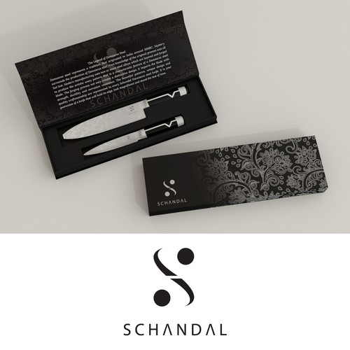 Kitchen packaging with the title 'Knife Set Packaging'