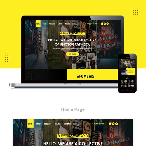 Photography website with the title 'Web design for Filam Photos Marketing'