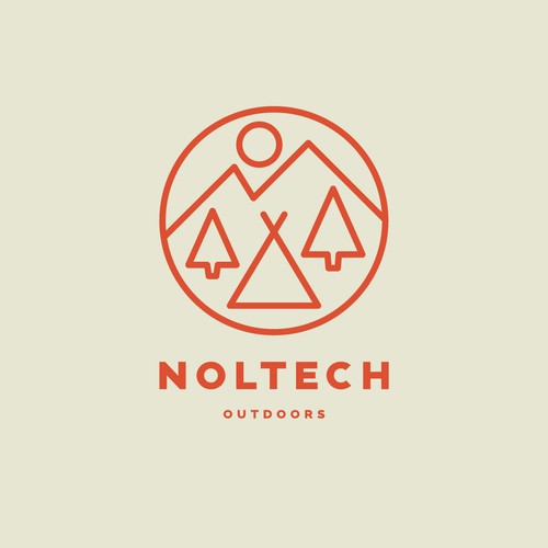 Outdoor logo with the title 'Logo concept for an outdoor equipment brand'