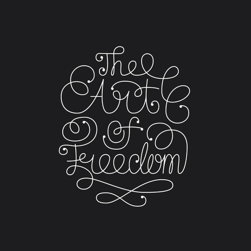 Typographic logo with the title 'The Art Of Freedom'