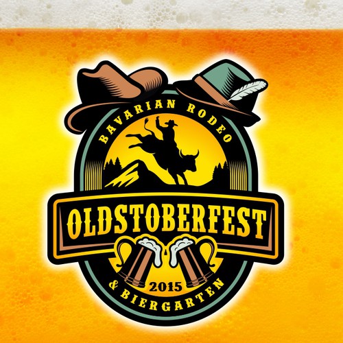 Rodeo logo with the title 'Create a logo for a 'Bavarian Rodeo' event'