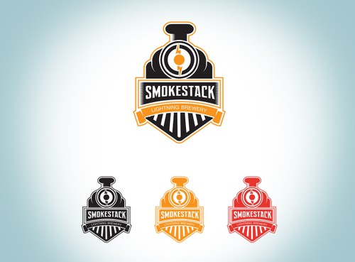 Engine design with the title 'SMOKESTACK LIGHTNING BREWERY needs a new logo'
