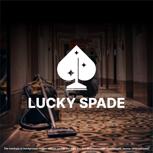 Cleaner logo with the title 'Lucky spade'