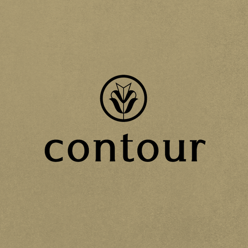 Flower logo with the title 'contour'