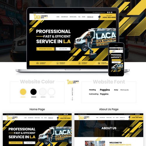 Automotive website with the title 'Website designer needed for a growing family owned locksmith business in los angeles'