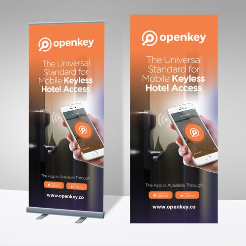 Hotel design with the title 'Tradeshow Banners for OpenKey'