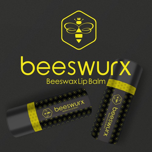 Pattern label with the title 'Lip Balm Label'