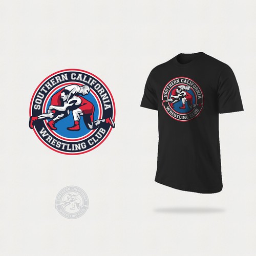 Wrestling logo with the title 'Southern California Wrestling Club Logo'