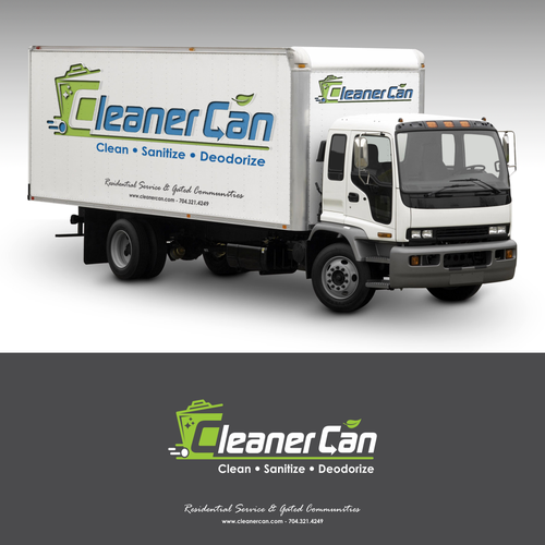 Cleaning and maintenance logo with the title 'Logo for Trash Can Cleaning Company'