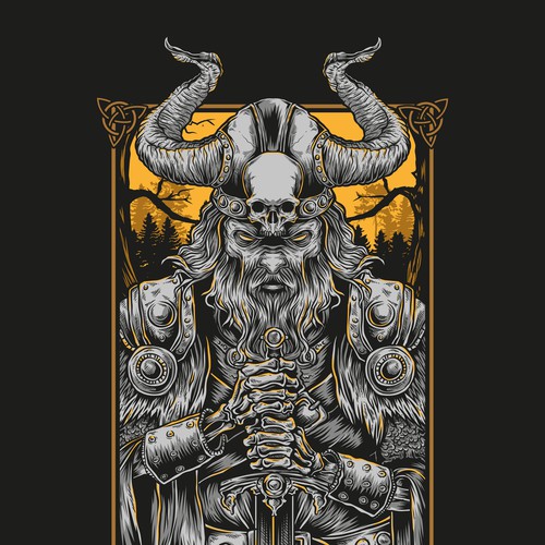 Vector art t-shirt with the title 'VIKING'