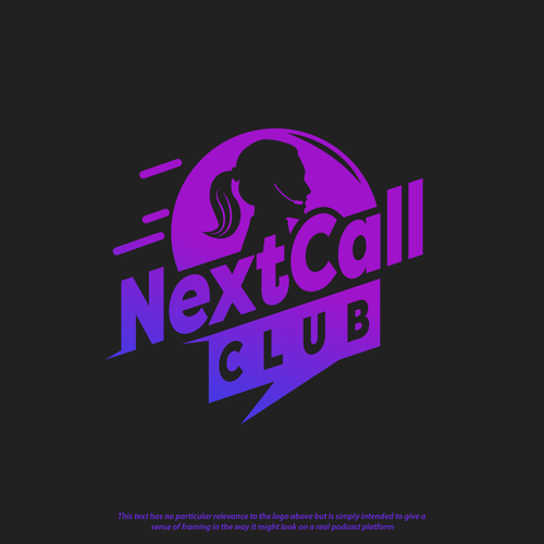 Call center design with the title 'Next Call Club Logo'