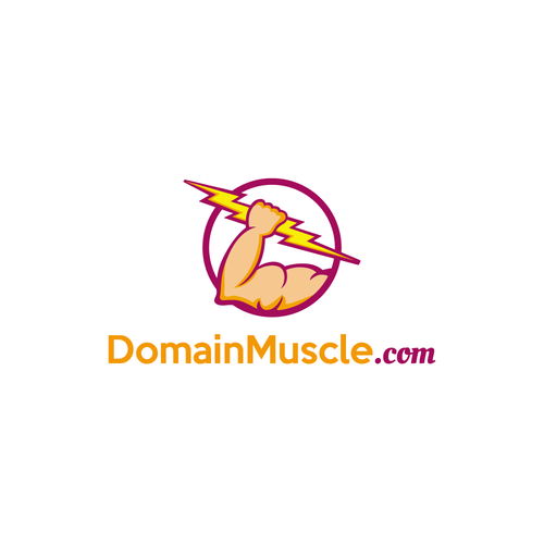 Domain logo with the title 'DomainMuscle Logo'