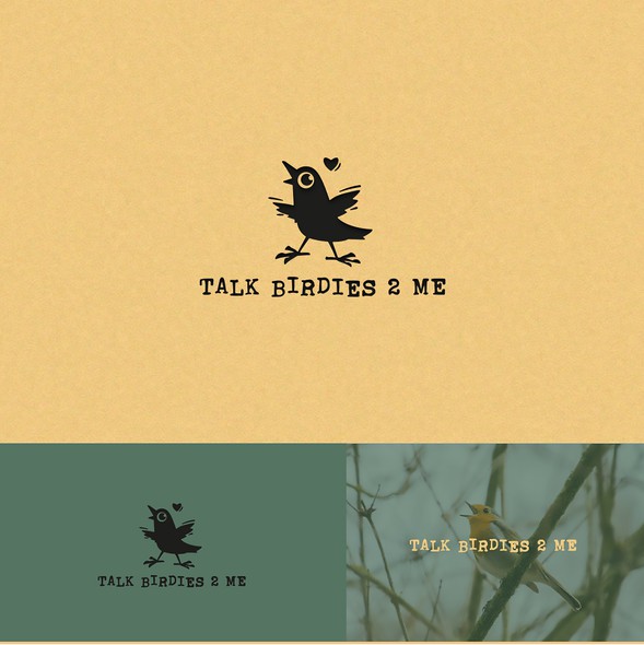 标题为“Talk Birdies 2 Me”的黑鸟标志