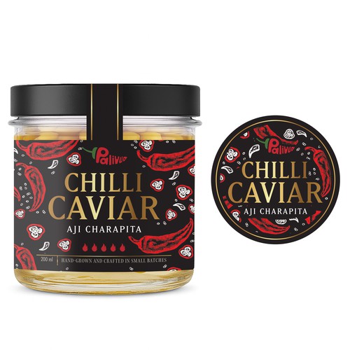 Chili pepper design with the title 'Chilli Label'