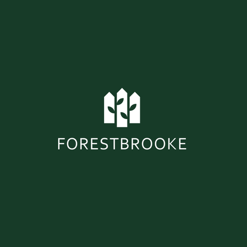 Building design with the title 'Logo for residential real estate Forestbrooke'