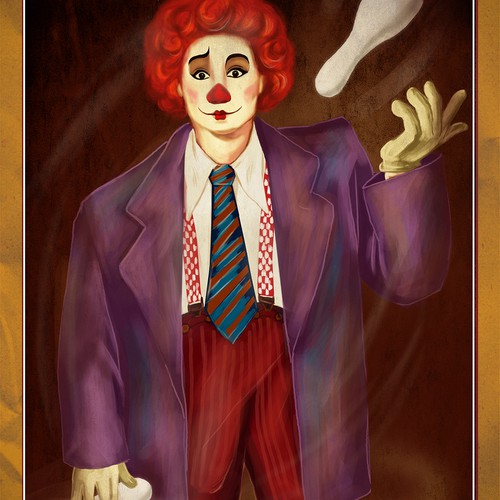 Canvas design with the title 'Circus Performer Digital Paintings'