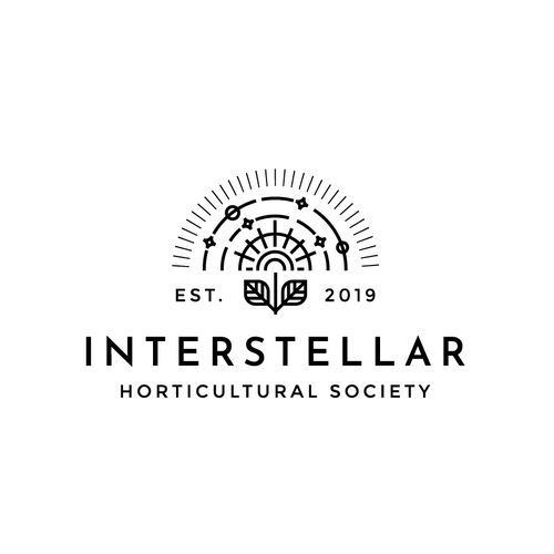 Solar system logo with the title 'Interstellar Horticultural Society'