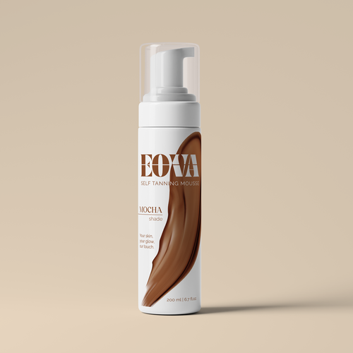 Luxurious label with the title 'Concept for Label of a Luxurious Tanning Mousse for Women'