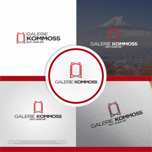 Art gallery logo with the title 'galerie kommos win'