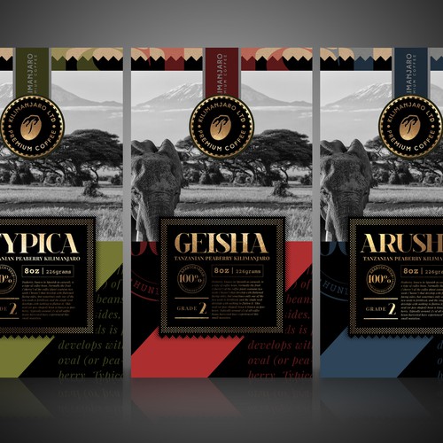 Coffee packaging with the title 'Coffee Bag Design2'
