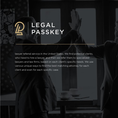 Key design with the title 'Logo designs for Legal Passkey'