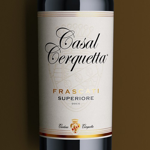 Winery design with the title 'Casal Cerquetta Wine Label'