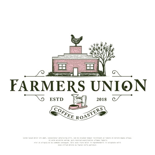 Coffee design with the title 'vintage logo'