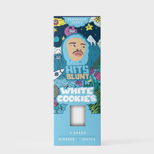 Fun packaging with the title 'Hits Blunt VAPE CBD'