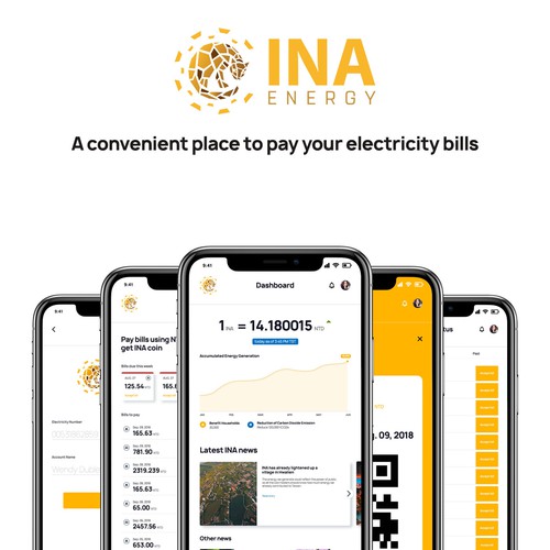 Interface design with the title 'INA design entry'