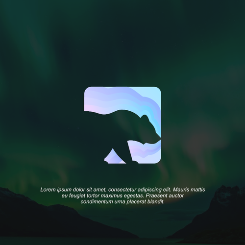 Northern lights design with the title 'isprint'