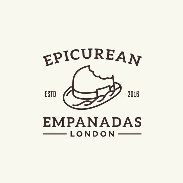 Pastry logo with the title 'EPICUREAN EMPANADAS'