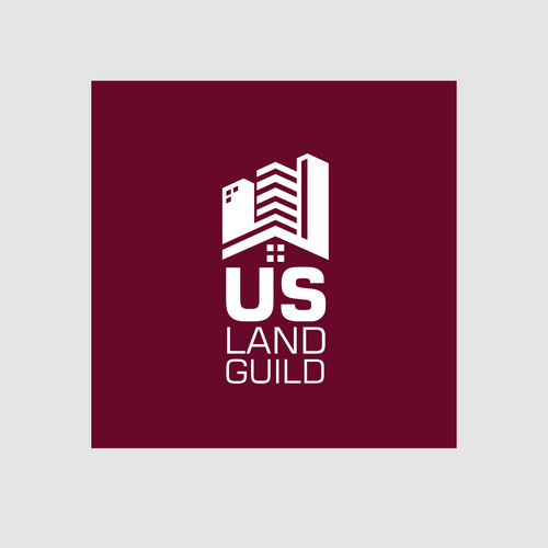 Renewable energy logo with the title 'US Land Guild Logo Sample'