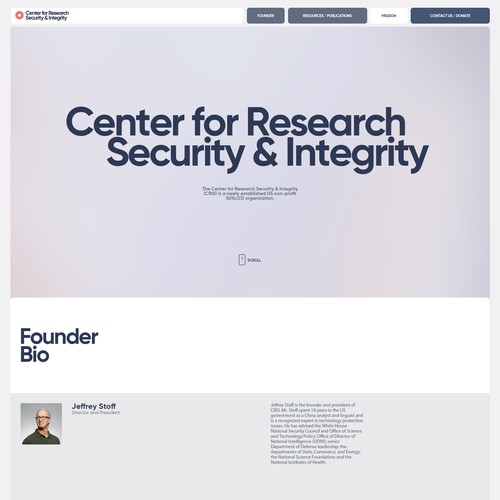 Community website with the title 'CRSI - Website design + development'