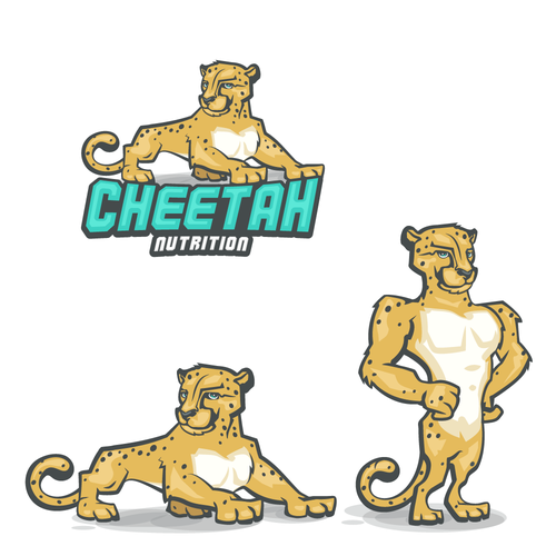 Cheetah design with the title 'Logo Design Concepts for Cheetah Nutrition'